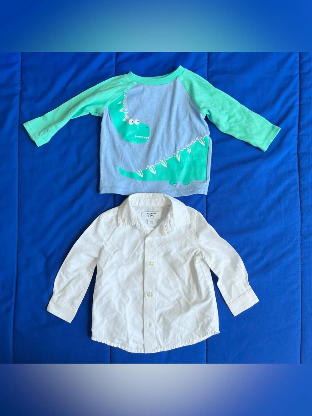 Baby Boy Long Sleeve Shirt Bundle Lot 6 Months (6)